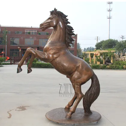 Outdoor garden decoration Life Size Bronze Large Group Horses Sculpture