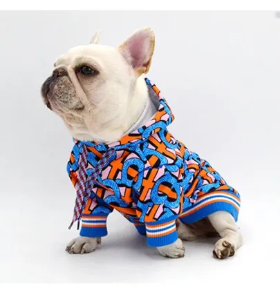 B print fat dog American cattle dog clothing