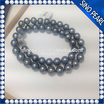 AAA 9-10.5MM tahitian pearl necklace, 18K Clasp tahitian pearl necklace
