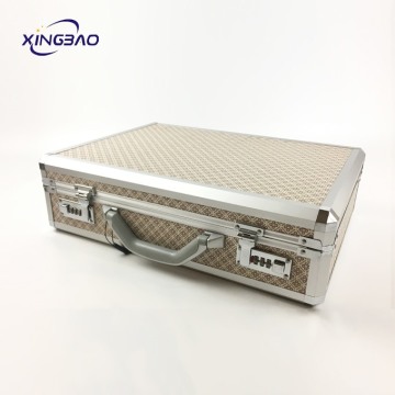 Customized Portable Aluminum Briefcases with LOGO and Retro Pattern from The Factory