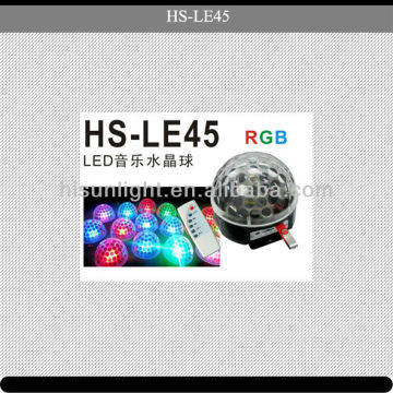 25w 6*3w LED music crystal ball light