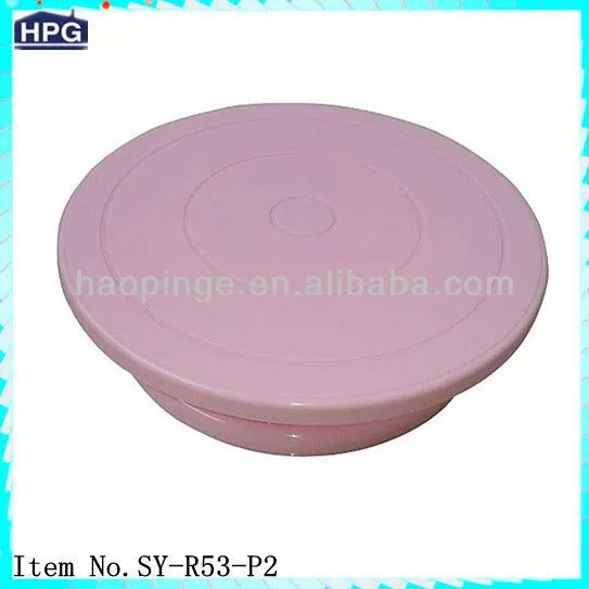 plastic decorating cake turntable pink turntable