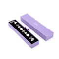Фиолетовая упаковка для ювелирных изделий, коробка для колец
