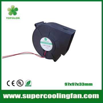 97x97x33mm 12V 0.4A Sleeve bearing high flow centrifugal dc axial blower fan