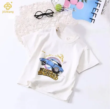 Cartoon Girl Bear Printed Short Sleeve Skirt Set