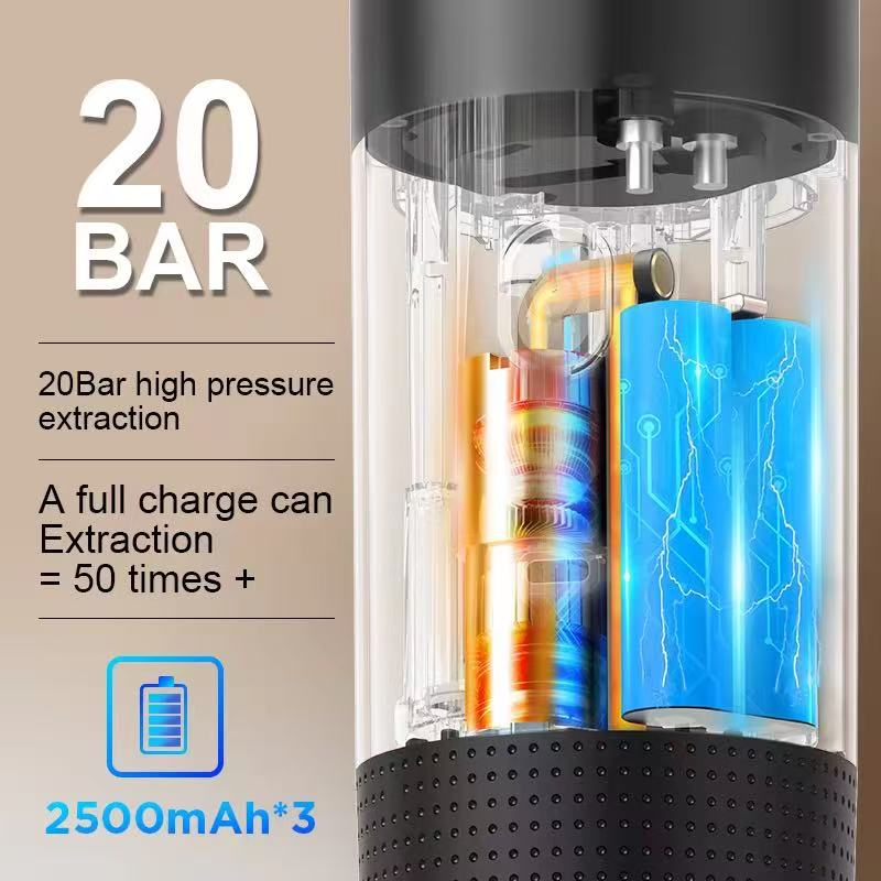 Portable capsule coffee machine