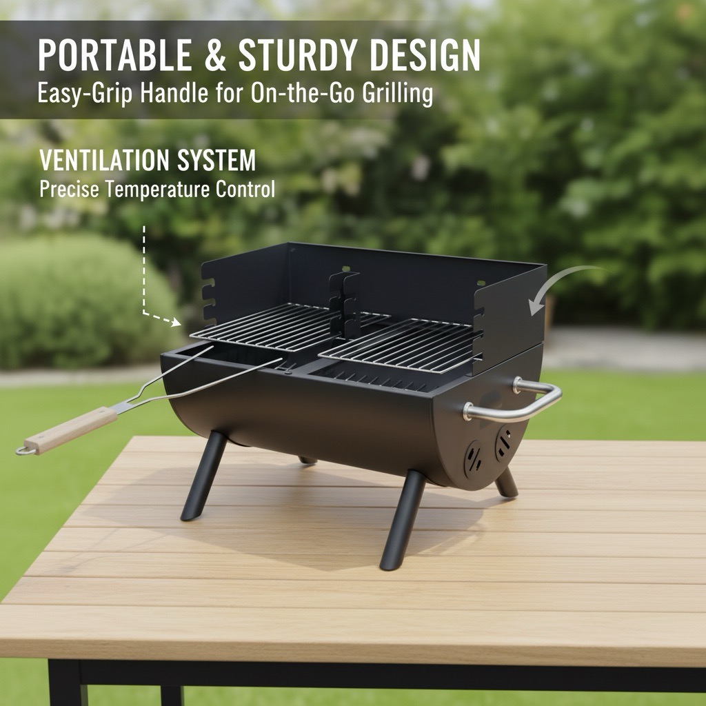 Portable barbecue grill