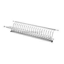 Multifunctional Kitchen Cabinet Organizer Drying Stainless Steel Dish Rack Over Sink With Built-In Plate Rack