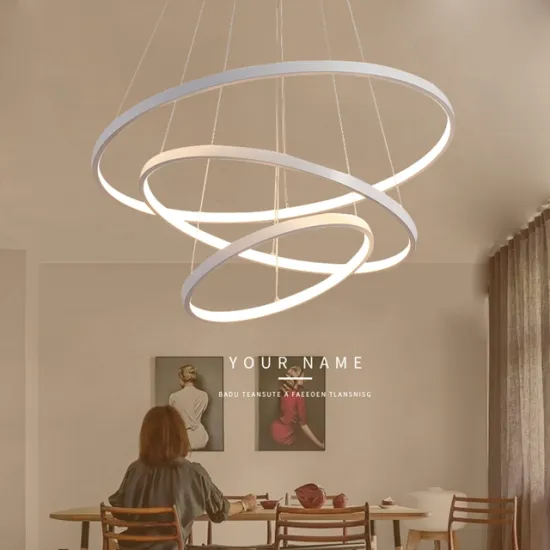 Nordic Luxury Indoor Hanging Light Fixtures Ceiling Chandelier 3 Circle Pendant Home Light 2021