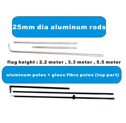 rectangular flag poles