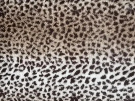 Bottom Printed Leopard Bunny Fleece