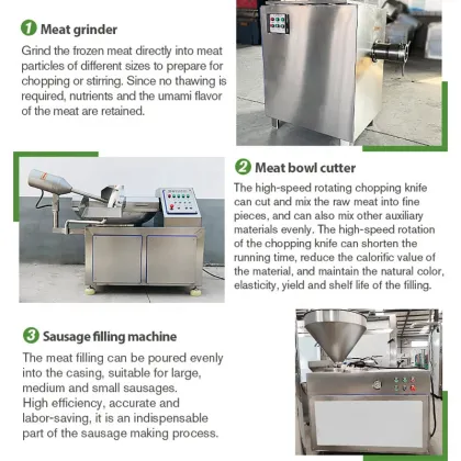 Small Scale Chicken Vegetarian Mortadella Sausage Making Machine