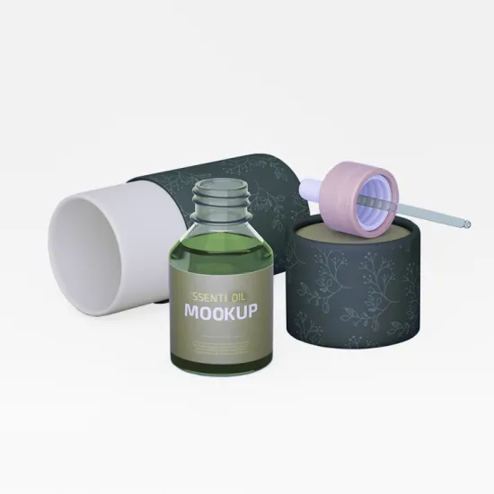 Empty Dropper Bottle Paper Packaging Tube