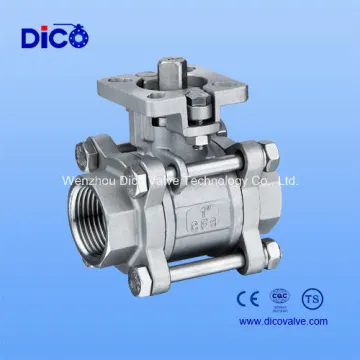 Bsp End with Mounting Pad 3PC Ball Valve