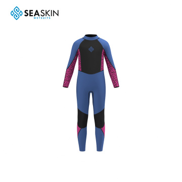 Seaskin Girls 3/2 Neoprene Back Zip Wetsuit for Water Sports