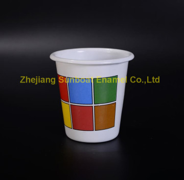 Porcelain enamel wine cup