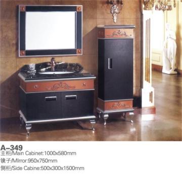 Antique Floor Mounted Stainless Steel Bathroom Cabinet with Side Cabinet