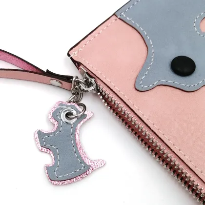 Custom dog design PU wallet