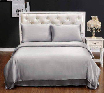 2PC तकिया के साथ 3PC सिल्क बिस्तर Duvet कवर