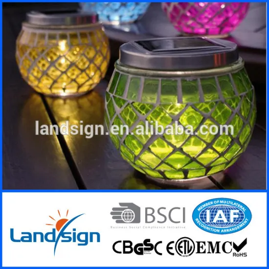 Holiday Decorative XLTD-513-3 glass mosaic solar lights for garden