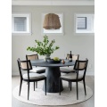 Cadeira de jantar de teca de design contemporâneo com poltronas curvas para eventos de banquete de jardim ao ar livre