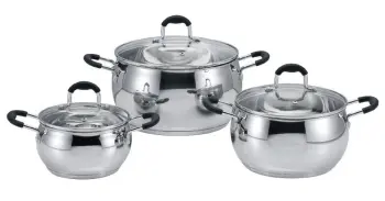 Apple shape stainless steel casserole set Cookware set
