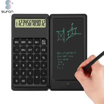 Calculadoras de Suron com tablet de escrita repetido