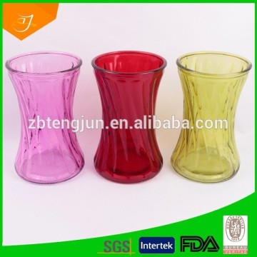 wholesale glass vase, cheap colored glass vase, glass vase for decoration