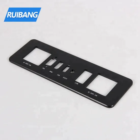 EU standard electronic device enclosure faceplate aluminum front panel for power amplifier