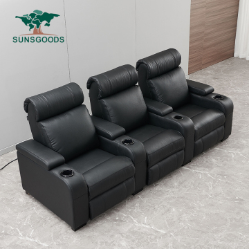 Antique Round Single Seat PU Leather Push Back Recliner Sofa Chair