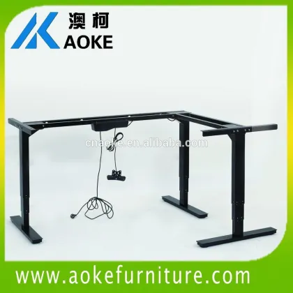 height adjustable company reception desks with 3 motors