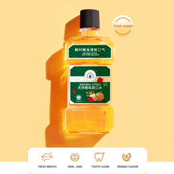 Oral Care Orange Flavor Mouthwash With Alcohol