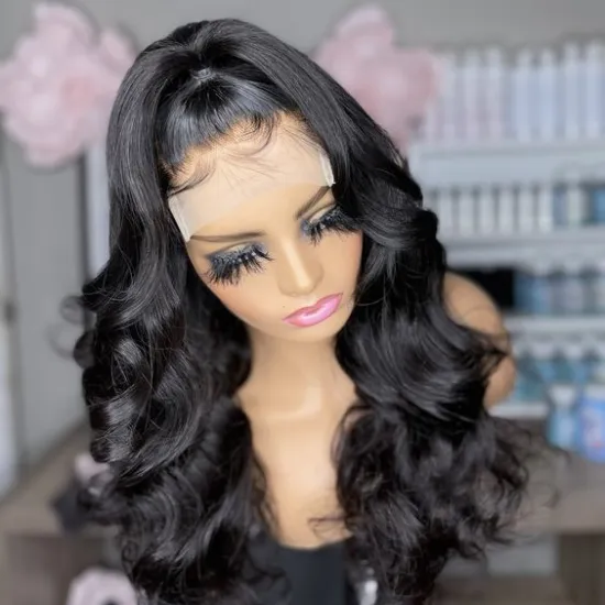 4X4 Body Wave Lace Front Lace Closure Wigs, Human Hair Wigs With Baby Hair, 150% Density Body Wave Wigs For Black Women