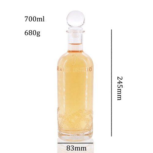 700ml glass bottle vodka whiskey