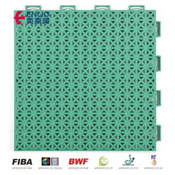 Outdoor ITF certified tennis court tile flooring