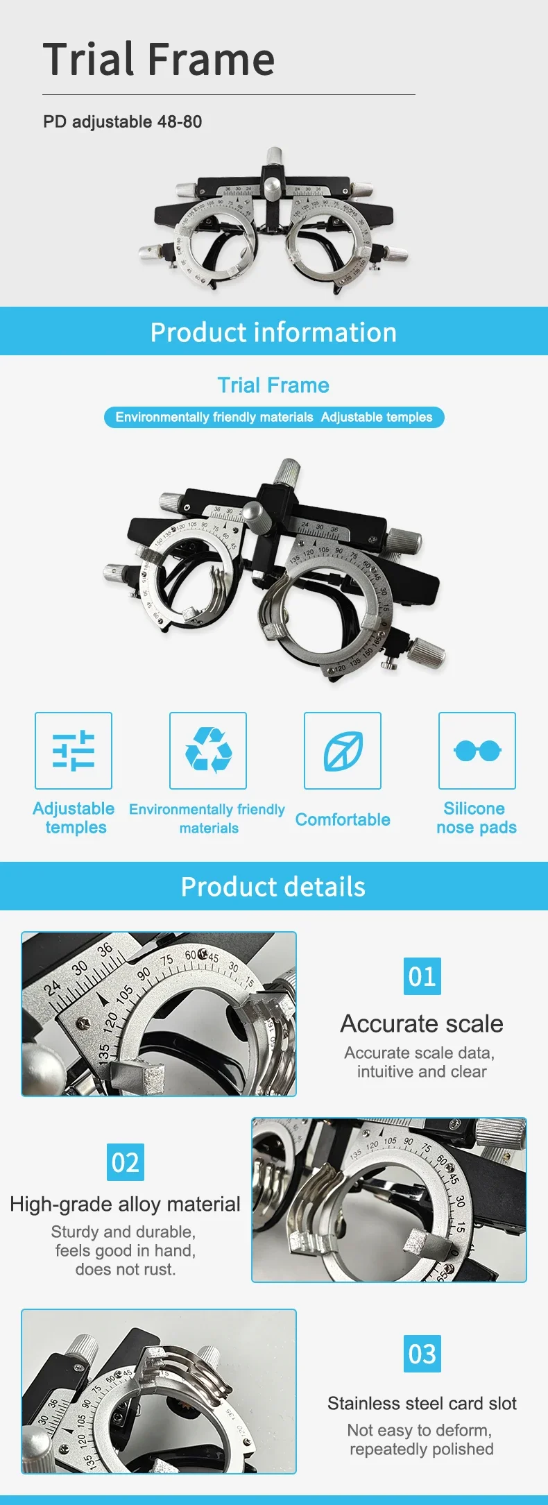 Adjustable Trial Frame Af-4880 - Optical Instrument Hot Sale, High ...