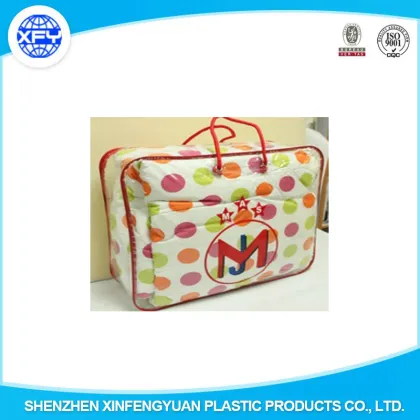 Clear PVC Plastic Zipper Bag Quilt Pillow Blanket Packaging Bags