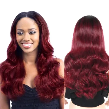 wholesale cosplay Dark red wigs ombre wavy wig synthetic fiber Long Curly wigs  for black women