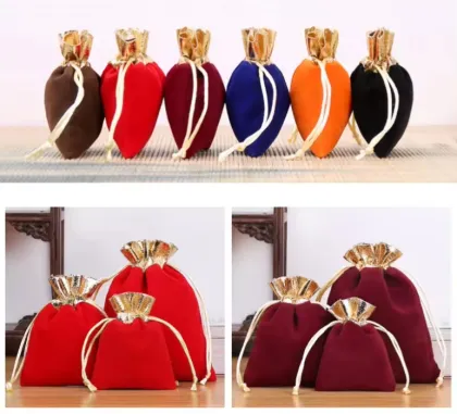 Custom Two-Tone Drawstring Jewelry Pouch