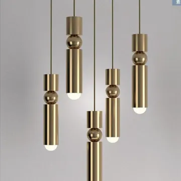 Modern Light Luxury Golden Iron Bronze Lamp for Aisle, Porch, Bar, Restaurant, Bedside, Cloakroom, and Cafe
