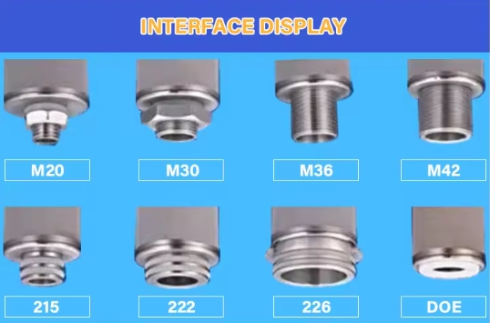 customized Titanium powder sintered candle filter element interface