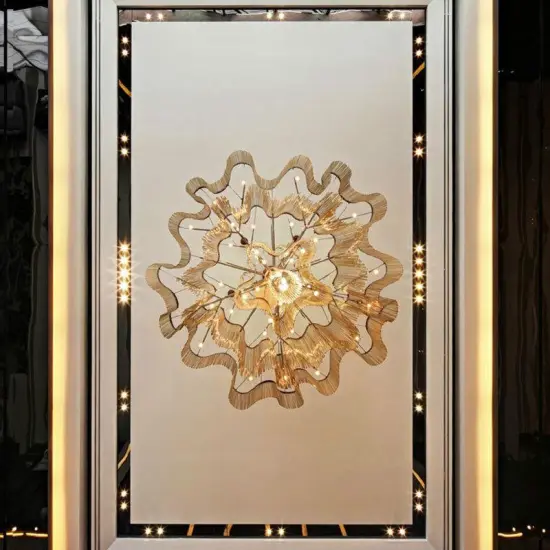 INSHINE Gold Pattern Aesthetically Pendant Light