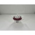 pink ceramic kettle with lid
