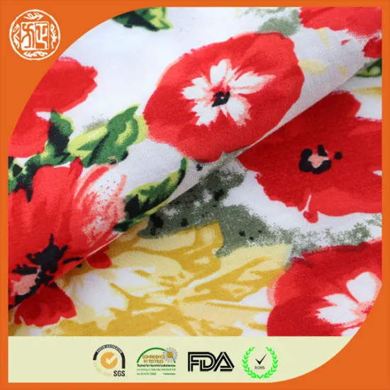 Custom OEM printed poplin fabric