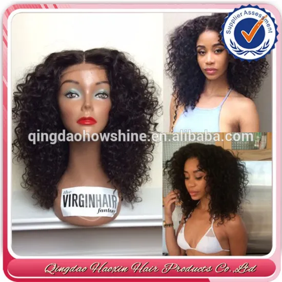 Large Stock Wholesale cheap afro kinky curly glueless wig with swiss lace cap