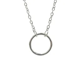 Sterling Silver Fashion Round Pendant Necklace