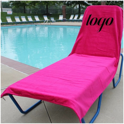Beach Towel Hotel Lounge Chair Cover With Pocket