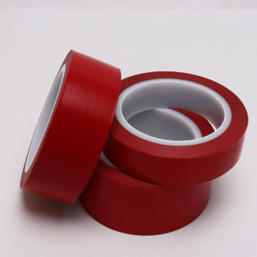 Filme Skived PTFE vermelho com fita adesiva de silicone