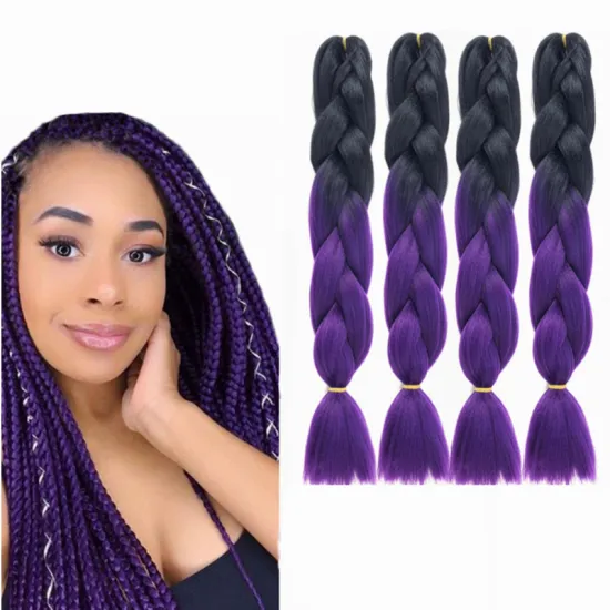 wholesale Cheap 24 inch Synthetic Jumbo Braid Hair Extensions 100 Synthetic Mix Color Braiding Hair African Crochet Braids Hair