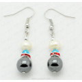 Hematite Round Beads Earring